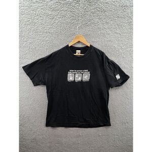 To The Edge How To Ditch A Bad Girlfriend In The Snow Black T-Shirt Size XL